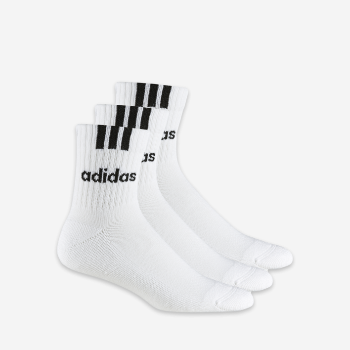 adidas 3-Stripes Linear Half Cushioned Crew Socks 3 Pairs 1