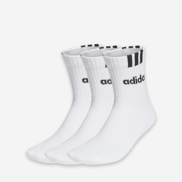 adidas 3-Stripes Linear Half Cushioned Crew Socks 3 Pairs
