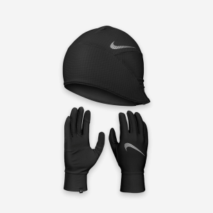 Nike Running Pack Hat and Gloves